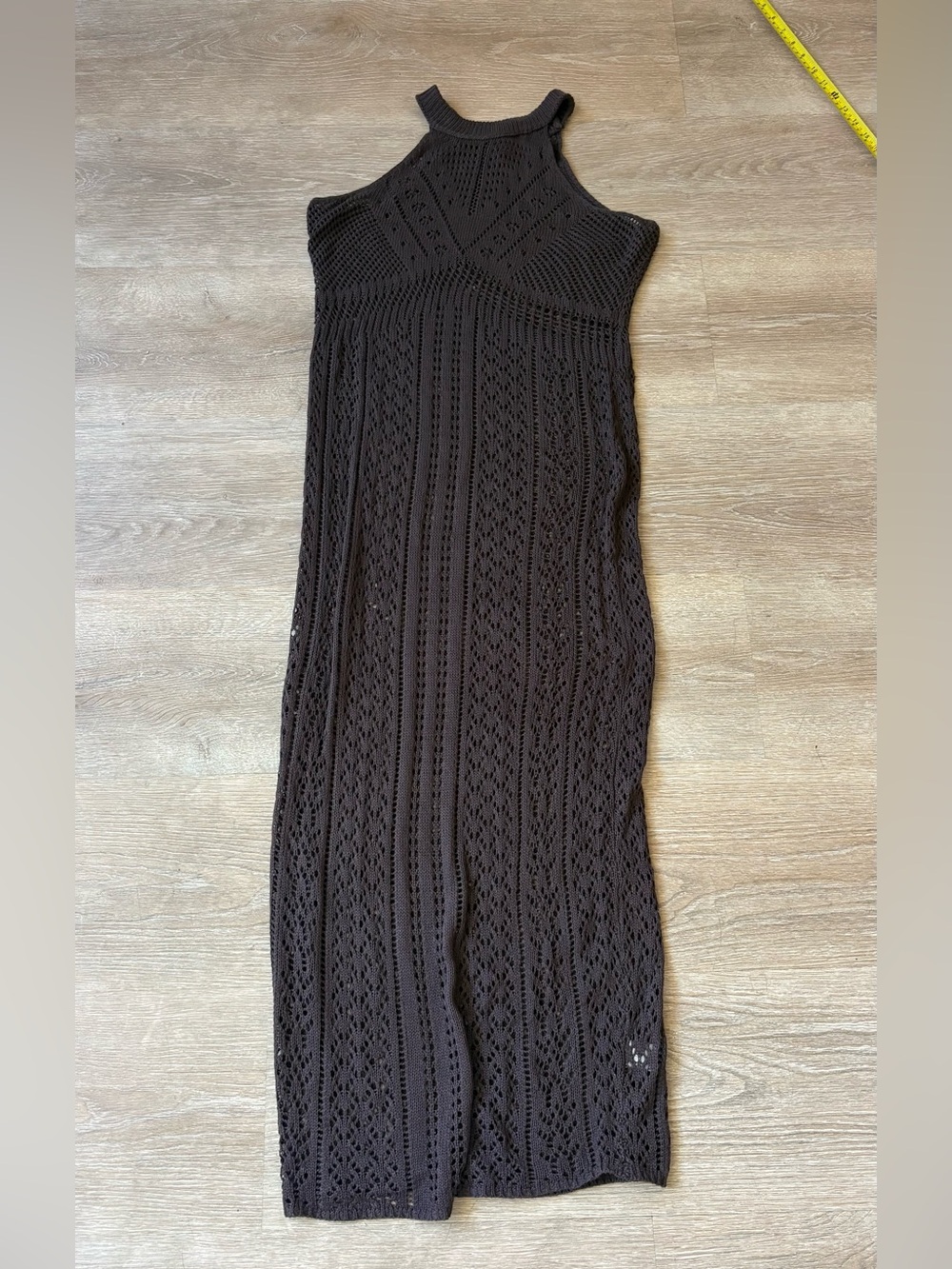 Crochet Maxi Dress - Brown